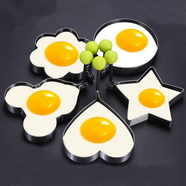 Moldes de Resina de Silicona, Moldes de Acero Inoxidable para Rollos de Arroz y Verduras, Moldes para Huevos y Alimentos, Utensilios de Cocina Duraderos para Cocinar y Dar Forma, Moldes de Gomitas Fá