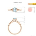thumbnail image 5 of Angara Natural 0.6 Ct. Aquamarine Solitaire Ring in 14K Rose Gold for Women (Ring Size: 4), 5 of 10