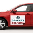 thumbnail image 1 of Grocery Deliivery Car Magnet Sign by DC | Flexible Car Magnetic Sheets with Adhesive Backing | 12"x18" Bumper Magnet Sticker for Vehicles, Trucks & Business Advertising Signs | 2 PC | Made in USA, 1 of 6