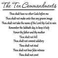 thumbnail image 2 of VWAQ 10 Commandments Matte Black Wall Decal Bible Scripture Quote Home Decor Stickers (20"H x 20"W), 2 of 2
