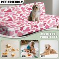 thumbnail image 7 of SCRAWLGOD Cow Print Pink White Futon Cover Armless Sofa Covers Sofa Bed Covers Stretch Futon Couch Cover Sofa Slipcover Furniture Protector Thick Soft Stay in Place, 7 of 7