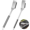 thumbnail image 1 of CHUANK 2Pcs Grill Brush and Scraper Portable BBQ Grill Brush Cleaner with Handle Stainless Steel Barbecue Wire Brush Practical BBQ Brush Cleaner for Barbecue Grill Cleaning, 1 of 6