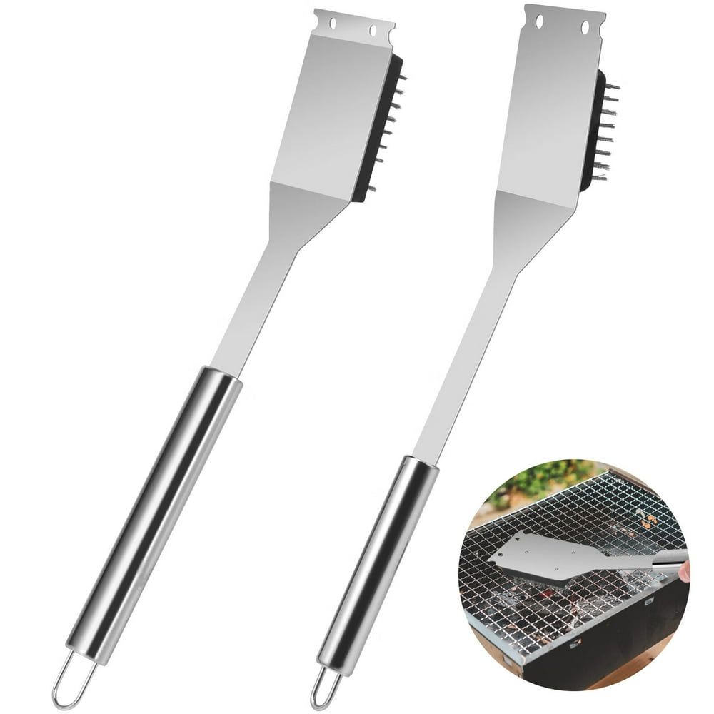Brosse à Gril Barbecue - Lot De 2 Brosses Avec Grattoir Intégré, Manche Isolant Thermique - Pour Nettoyage Efficace Des Grils