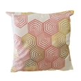 thumbnail image 1 of Funda de cojín Nordica Cushin White Hexagon Rosa 45x45 cm, 1 of 1