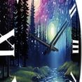 thumbnail image 3 of Designart "Aurora Borealis Aurora Euphony II" Aurora Borealis Oversized Wall Clock, 3 of 6