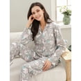 thumbnail image 6 of Richie House Women's Knit Flannel Pajama Sleepwear Set with Pants RHW2843, 6 of 7