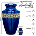 thumbnail image 4 of Juego de urnas funerarias AMERICURN Blue para adultos con cenizas y recuerdos, 4 of 8