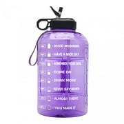 EQWLJWE 3.78 Liter Sports Water Bottle Large Capacity Outdoor Convenient Water Bottle, Motivational Water Bottle With Straw,Time Marker&Leakproof BPA Free Water Jug,Fitness Gym Outdoor,Sports