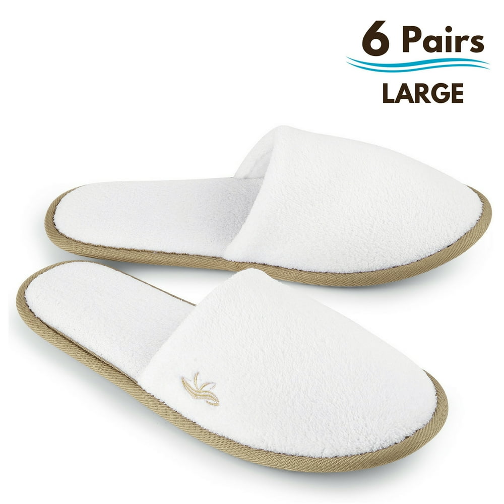 Bergman Kelly Spa Slippers for Men and Women, Closed Toe Disposable Indoor House Shoes with EVA