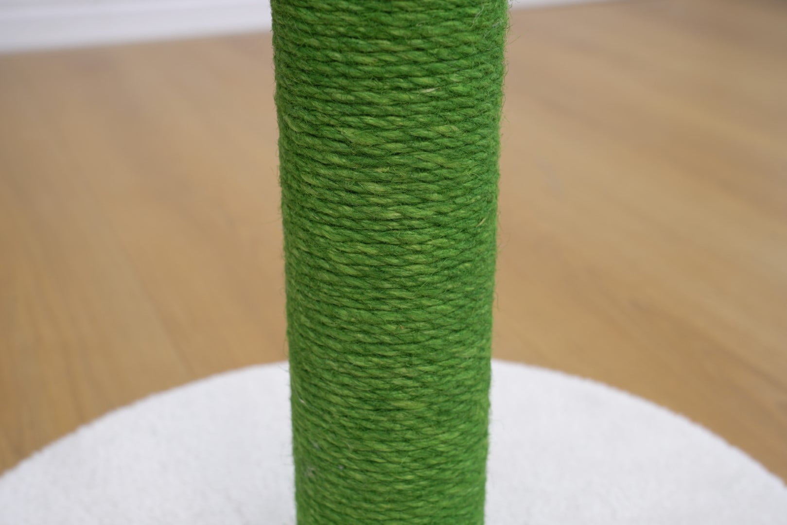 Home4Cat 27.8" Cactus Style Sisal Rope Scratching Post with Hanging Toy for Indoor Cats, Green/White