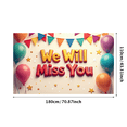 thumbnail image 3 of LUUFILx We Miss You Banner Backdrop Decoration Background for Reunion Parties Farewell Occasions Events Photography Props Supplies Heart Balloons Gold Accents, 3 of 9