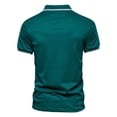 thumbnail image 4 of Nnhblu Men Polyester Short Sleeve V-Neck Casual Casual Shirts Green M, 4 of 9