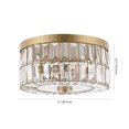thumbnail image 3 of SAFAVIEH Parda 12 in. Glam Brass Iron Mount Light with Glass Shade, 3 of 8