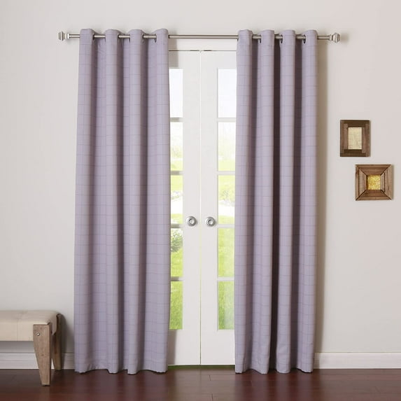 Quality Home Room Darkening Plaid 2 Panel Curtain Set 96" Length