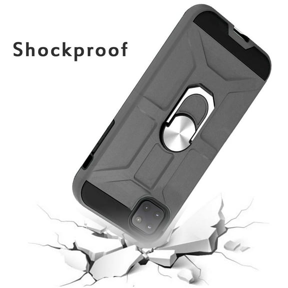 For Samsung Galaxy A22 5G Cases with Stand Kickstand Ring Holder [360° Rotating] Armor Dual Layer Work with Car Mount TPU Hard Cover ,Xpm Phone Case [Gray]