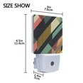thumbnail image 4 of Yayeee LED Night Light for The Home Plug in With Light Sensors 2 Pack, Green Geometric, 4 of 6
