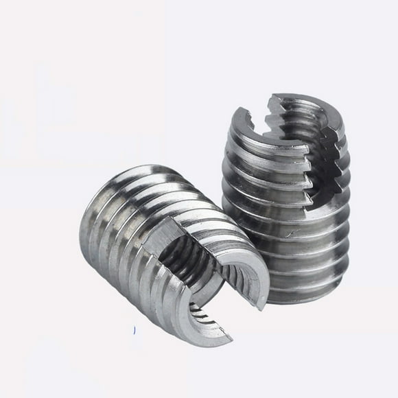 [M2-M20] Stainless Steel 302 Style Threaded Metal Thread Repair Insert Self Tapping Inserts Slotted Screw Threaded ,Strong Fixing Force