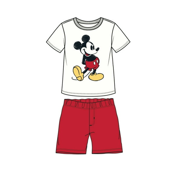 Mickey Mouse Short Set White Infant