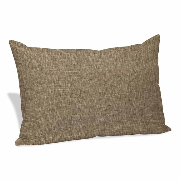 Vintage Brown Pillow Covers 16"x24", Farmhouse Retro Dark Solid Color Linen Texture Soft Brushed Microfiber Breathable Throw Pillow Covers, Pillowcase with Zipper for Couch Sofa Bedroom Living Room