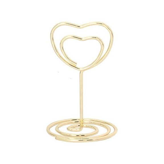 Yammee 10Pcs 1.9Inch Place Card Holders Wire Table Number Holders Picture Memos Clip for Photo Food Signs Memos Notes Wedding