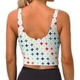 thumbnail image 3 of Lsque Colorful Geometric Printed Women'S Sports Bra, Compression, Moisture Wicking, High-Impact Sports Bra For Women,Supportive sports bra-XX-Large, 3 of 9