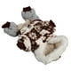 thumbnail image 3 of Abrigo con capucha para perro de Navidad, chaqueta gruesa de invierno con alce y copo de nieve para perros pequeños y medianos, café S, 3 of 5