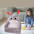 thumbnail image 3 of Plush Foldable Kids Sofa Backrest Armchair 2 in 1 Foldable Children Sofa for Living Room Bedroom, 3 of 3