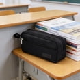 thumbnail image 7 of Under $1 Pencil Case Large Capacity Pencil Pouch Corduroy 3 Layer Pencil Box Pen Bag Stationery Organizer for College Office Desk Supplies by PALIFEUR, 7 of 7