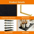 thumbnail image 4 of Fairy Floating Shelves, Rustic Wood Wall Storage Shelves Set of 5, 15.7in x 4.7in x 0.6in, Black Gold, 4 of 6