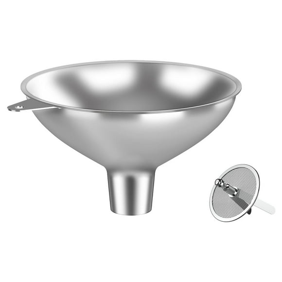 Embudo de Acero Inoxidable Nomatox Plata con Filtro de Malla para Cocina y Botellas de Boca Ancha
