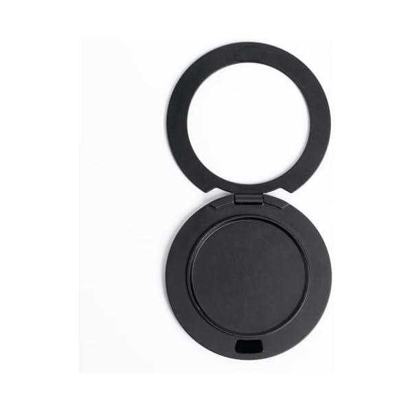 wonima11 R Stand Magnetic Ring Holder for iPhone 12 13 14 15 16 Pro max Series, Ultra-Thin Aluminum Compatible with MagSafe Cases, Removable Grip Base for PopSocket Stand (Matte Black)