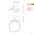thumbnail image 5 of ANGARA Classic Freshwater Cultured Pearl Bypass Ring in 14K White Gold for Women | June Birthstone, Birthday, Anniversary, Jewelry Gift for Women | Pearl Ring, 5 of 9