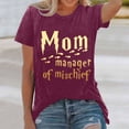 thumbnail image 2 of WILLBEST T-Shirts Femmes Mode Imprimé Haut Ample Col Rond T-Shirt 2477, 2 of 4