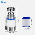 thumbnail image 4 of 2-Pack Kitchen & Bathroom Sink Faucet Water Filter, Tap Mount Filtration System, Purifier., 4 of 9