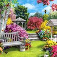 thumbnail image 1 of Kits de pintura de diamante 5D MACHAO mosaico de diamantes de paisaje jardín completo 12X16 pulgadas, 1 of 5