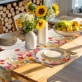 thumbnail image 4 of Pastoral Botanical Round 15 Inch Placemats Set of 2, Watercolor Spring Summer Flowers Rustic HeatResistant Non Slip Place Mats for Dining Table, Wipeable Braided Kitchen Table Mats for Housewarming, 4 of 9