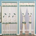 thumbnail image 2 of Cortinas de puerta bordadas con encaje de malla, sin perforaciones, de doble capa, transparentes, con borde ondulado, decorativas, de media cortina, 2 of 5