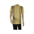 thumbnail image 2 of Mens Stacy Adams Italian Style Knit Woven Shirt Short Sleeves 3112 Honey Beige, 2 of 6