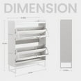 thumbnail image 2 of Shoe Cabinet, Shoe Storage Cabinet with 2 Flip Drawers & Adjustable Shelf, Space-Saving Shoe Organizer – Holds 16+ Pairs, Narrow Shoe Cabinet Storage for Entryway/Hallway, White, 2 of 6
