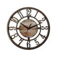 thumbnail image 2 of Reloj de pared Reloj analógico Decorativo Ligero Marrón Oscuro Silencioso Decoración de pared de 11 pulgadas para la escuela Oficina Estudio Sala de, 2 of 9