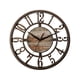 thumbnail image 2 of Reloj de pared Reloj analógico Decorativo Ligero Marrón Oscuro Silencioso Decoración de pared de 11 pulgadas para la escuela Oficina Estudio Sala de, 2 of 9