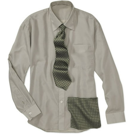 Big Men's Shirt, Tie and Handkerchief Box Set, Size 2 XL