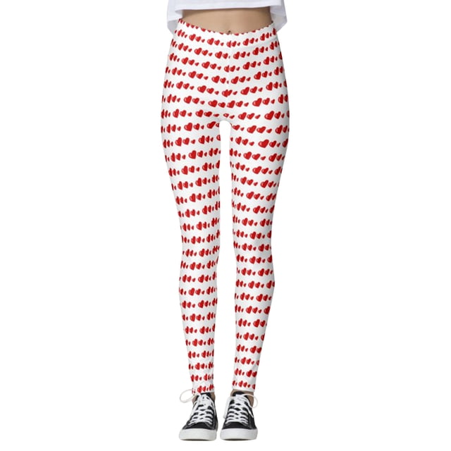 Gibobby Leggings Gluteos Mujer Pantalones estampados personalizados para el Día San Valentín para mujer, mallas personalizadas para mallas para correr, mallas largas para Pilates(Multicolor, M)