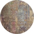 thumbnail image 2 of Addison Rugs Mayfield Premium Machine Washable Transitional Abstract Brown Round Rug, 8' x 8', 2 of 5