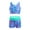Colorful Floral, variant on Alvivi Kids Girls Swimsuit Athletic Tankini Set Sports Swimwear 2 Piece Bathing Suit Blue Floral 12