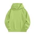 thumbnail image 5 of Enjoytime Hoodies for Girls Solid Color Long Sleeve Pullover Sweatshirt Fall Winter Casual Kids Clothes with Pockets, 5 of 8