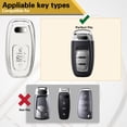 thumbnail image 5 of for Audi Key Fob Cover with Luxury Metal Leather Keychain, Upgraded Soft Key Case for A3-A8 Q5 Q8 R8 RS4-RS7 S4-S8 SQ5 Key Fob Shel, 5 of 7
