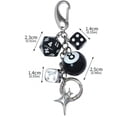 thumbnail image 3 of 8 Ball Dice Charm Keychain - Cute Bag Purse Handbag Accessories - Y2K Aesthetic Key Chain For Women Men, 3 of 4