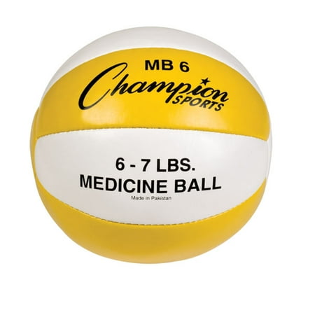 Champion Sports 6-7lb Leather Medicine Ball