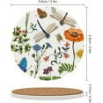 thumbnail image 3 of Round Drink Coasters, 1 Pcs Butterflies Dragonflies Beetles Absorbent Ceramic Coaster with Cork Base for Coffee Cups Housewarming Gift for Home Decor, 3 of 6